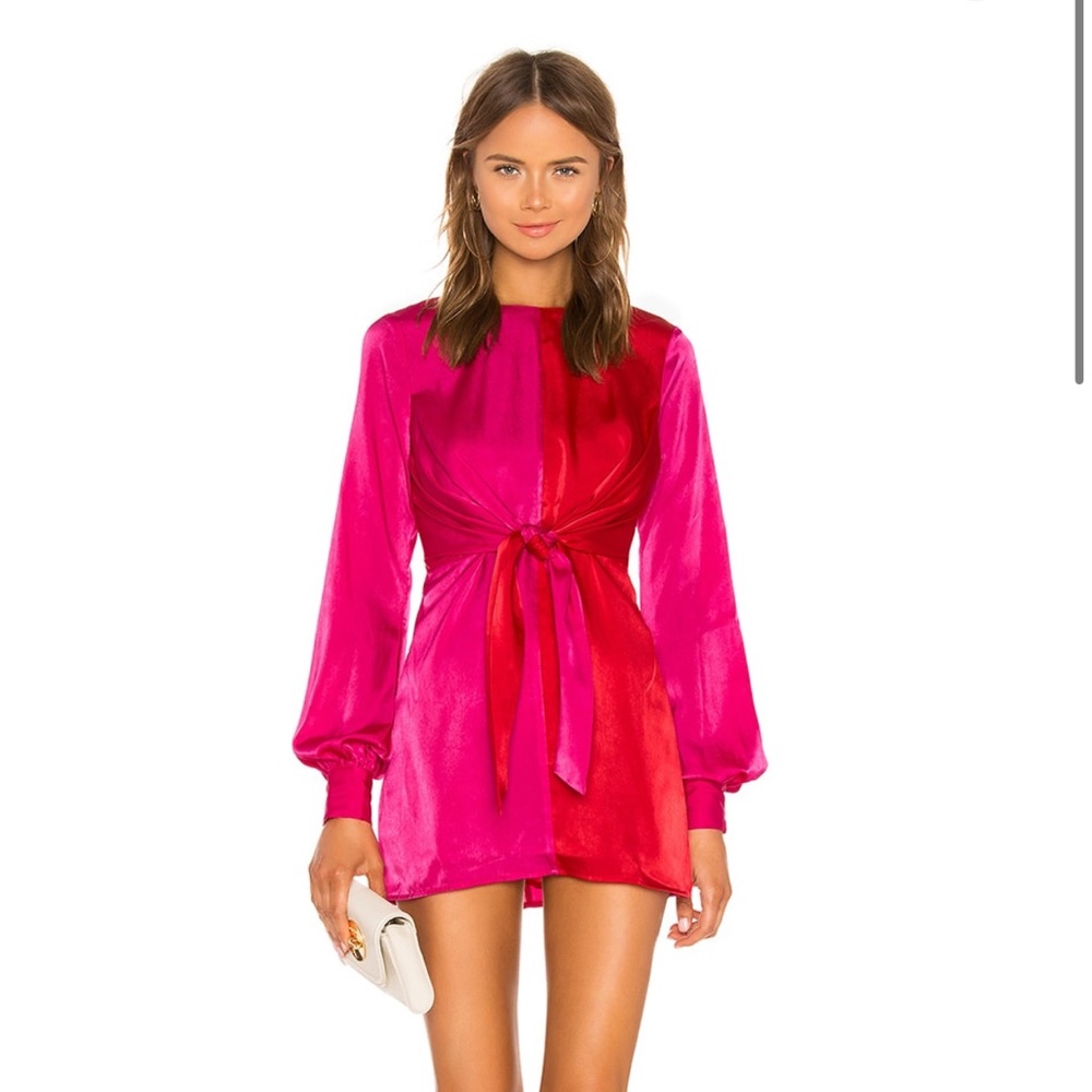 House of Harlow 1960 x Revolve Lotta Dress in Fuschia size small